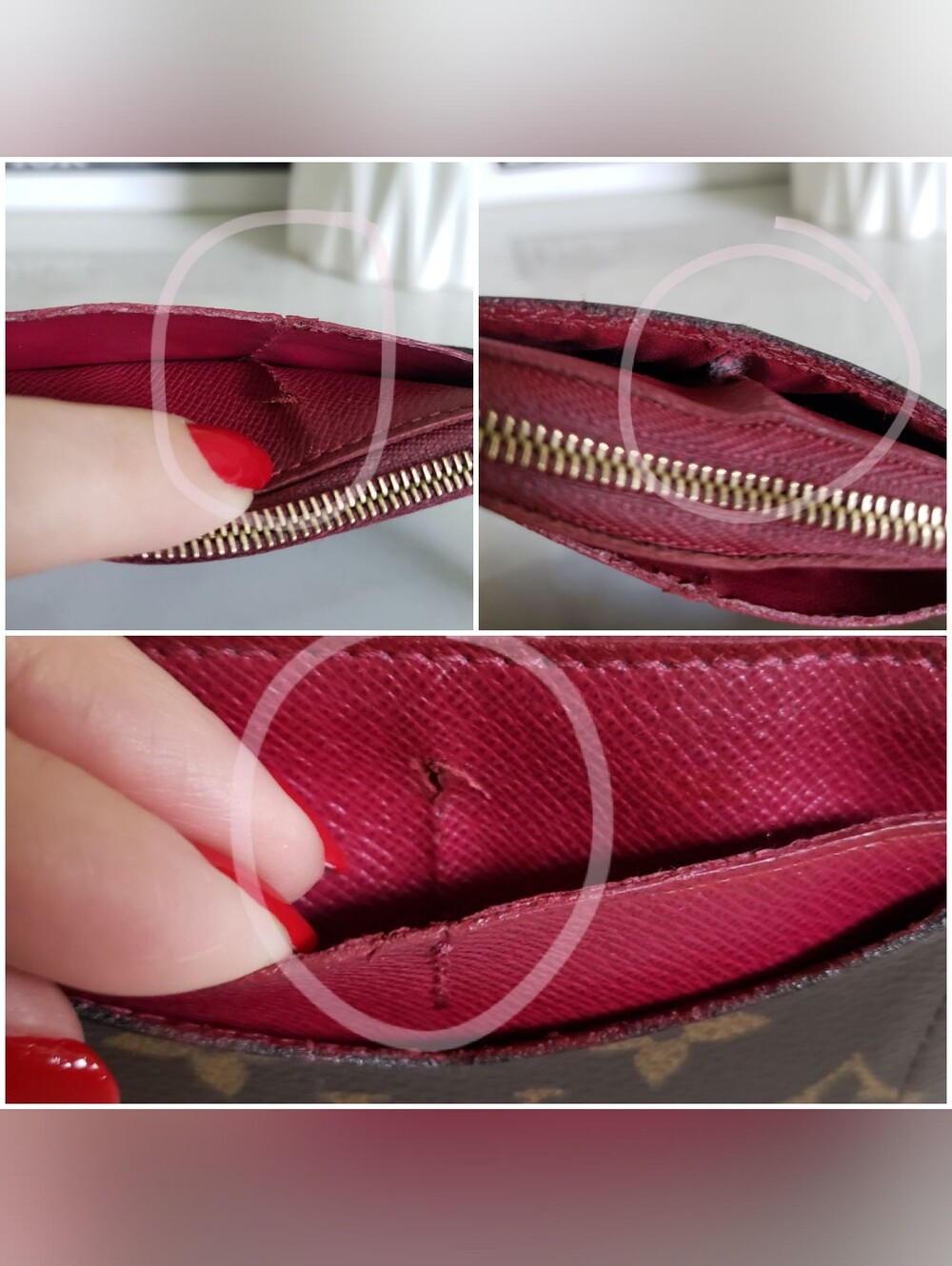 Authentic Pre-owned Louis Vuitton Monogram Canvas Zipped Card Holder Fuchsia - Picture 12 of 15